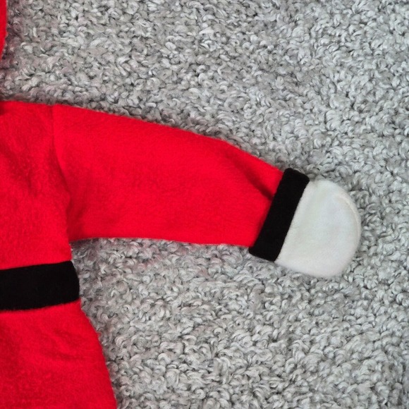 Vintage Infant Santa Sleeper Newborn Canadian Made Hooded Pajamas Holiday‎ Cozy - Picture 3 of 11